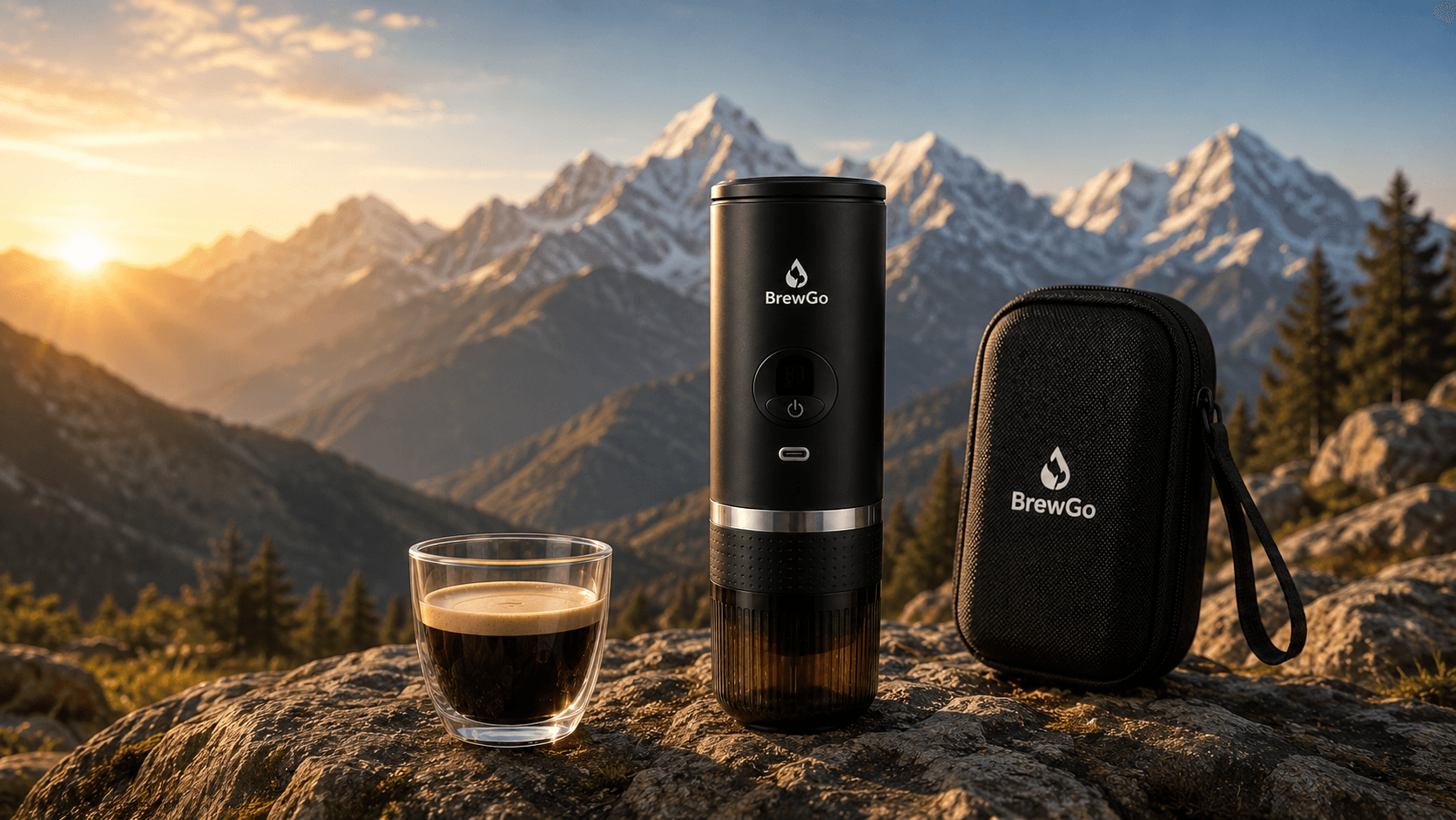 BrewGo Portable Espresso Maker with espresso